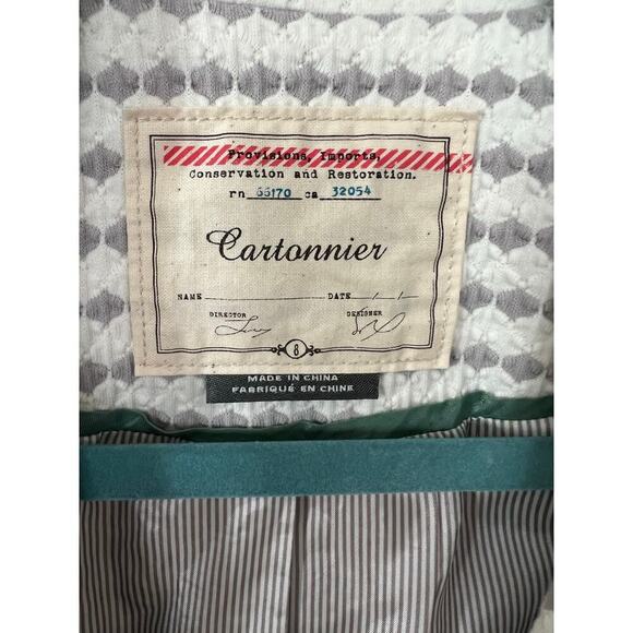 Cartonneir by Anthropologie "Breakwater" Blazer, Size 8, Grey/White, Textured - Picture 2 of 8